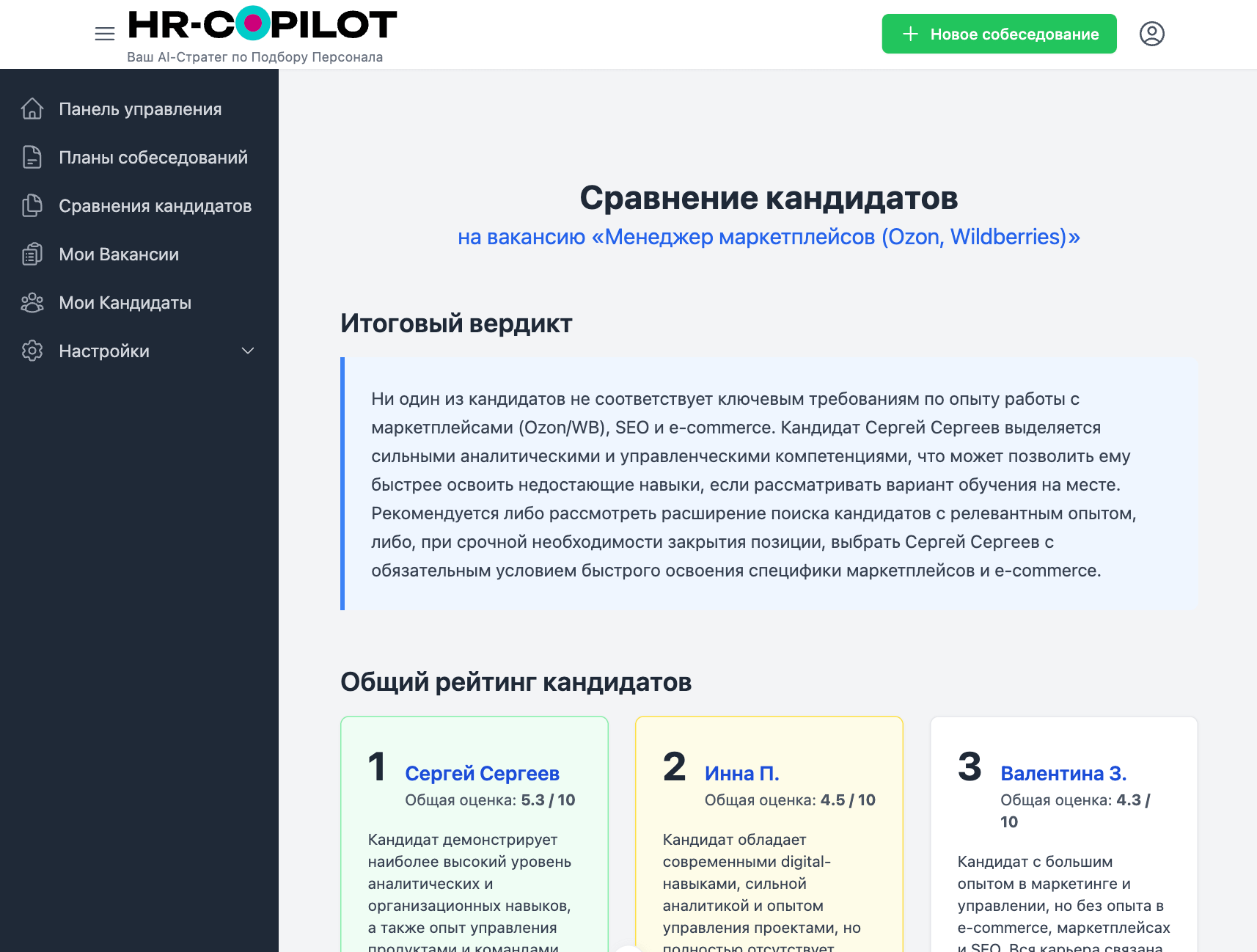 Иллюстрация функции скорингового листа